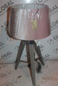 Boxed Mini Tripod Floor Lamp with Fabric Shade RRP £85 (16450) (Public Viewing and Appraisals