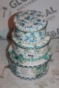 Boxed Set of 3 Painted Home and Garden Cake Tins RRP £35 (16416) (Public Viewing and Appraisals