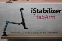 Lot to Contain 10 Boxed Istabiliser 11Inch Stainless Steel Arms for iPad and iPad Mini Combined