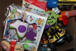 Lot to Contain a Large Assortment of Children's Toy Items to Include Toy Story Blasters, Play Golf