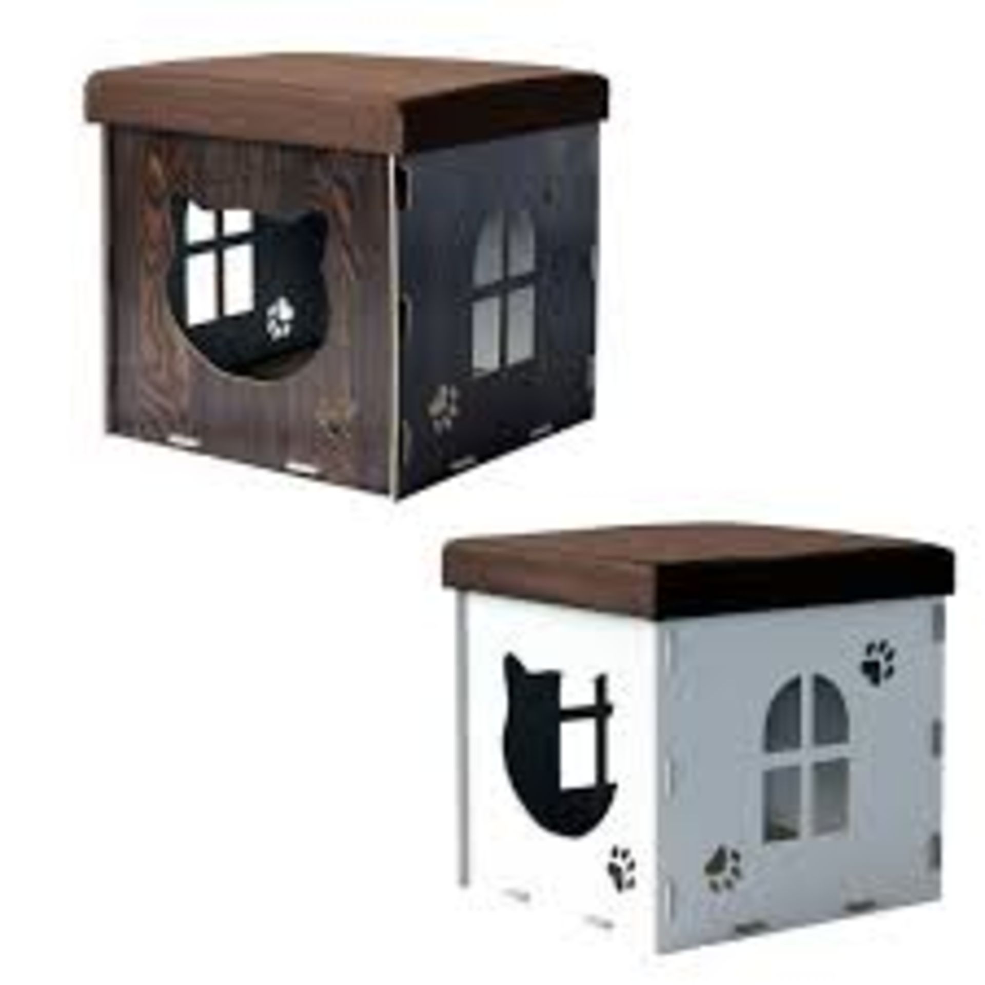 Boxed Pawhut 40cm Cat Condo in Black RRP £40 (16367) (Public Viewing and Appraisals Available)