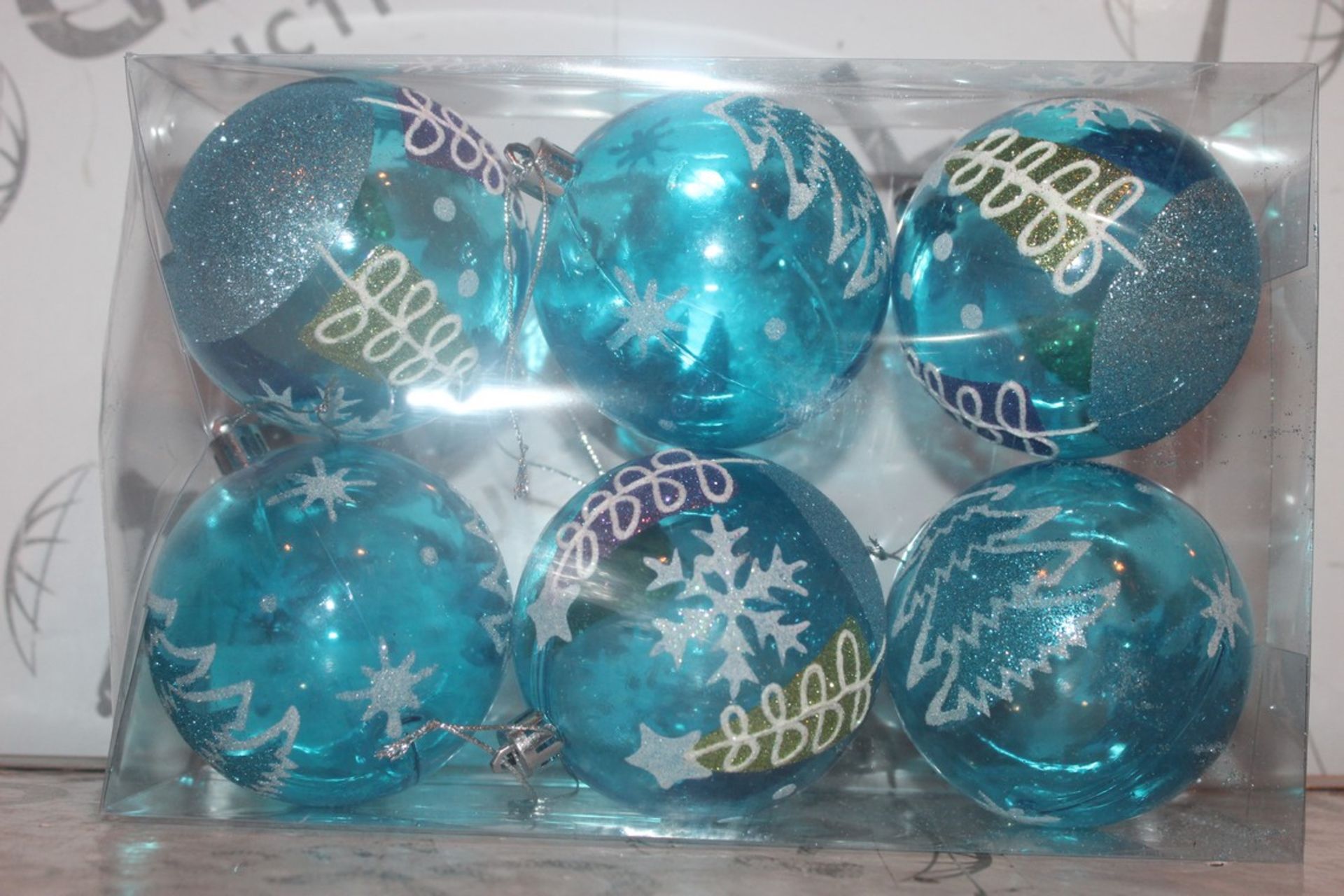 Box to Contain a Large Amount of 8cm Blake Blue Christmas Baubles (Public Viewing and Appraisals