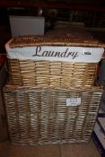 Lot to Contain 2 Assorted Wicker Laundry Baskets Combined RRP £90 (16452) (Public Viewing and
