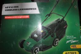 Lot to Contain 2 Assorted Items to Include a Boxed Ferrex Lithium Cordless Lawn Mower and a Ferrex