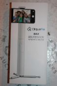 Lot to Contain 2 Boxed Cliquefie Max Selfie Sticks in White Combined RRP £120