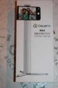 Lot to Contain 2 Boxed Cliquefie Max Selfie Sticks in White Combined RRP £120