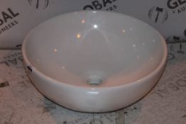 Boxed White Designer Basin Unit (Public Viewing and Appraisals Available)