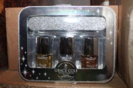 Lot to Contain 6 Brand New Grace Cole Sets of 3 Nail Polish