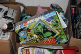 Box to Contain a Large Assortment of Items to Include Dinosaur Kids Operation Games Sets, Teddies,