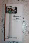 Lot to Contain 2 Boxed Cliquefie Max Selfie Sticks in White Combined RRP £120