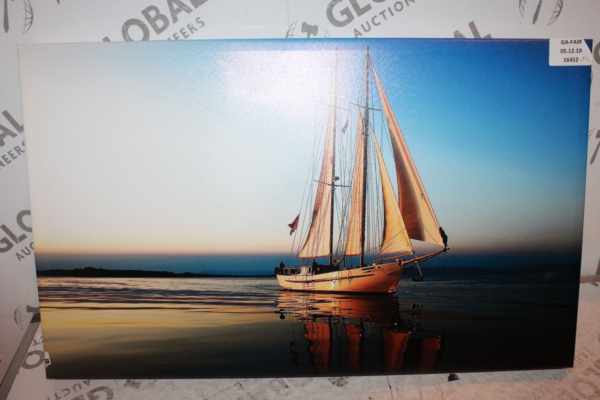 Sail Away On The Sea Canvas Wall Art RRP £45 (16452) (Public Viewing and Appraisals Available)