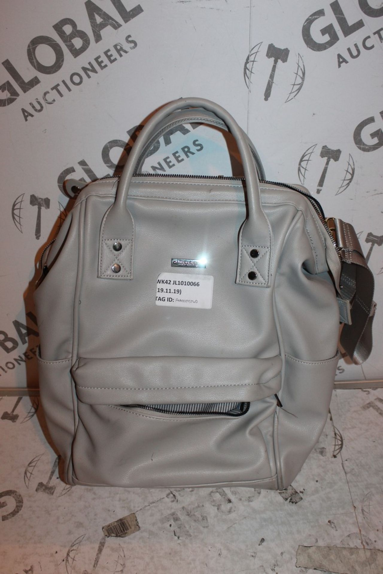 BaBaBing Grey Baby Changing Backpack RRP £55 (RET00095740) (Public Viewing and Appraisals