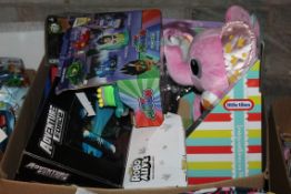 Box to Contain a Large Assortment of Items to Include PJ Mask Romeo Lad Sets, Remote Control Night