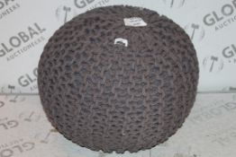 Designer Fabric Pouffe (16367) (Public Viewing and Appraisals Available)