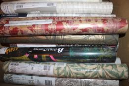 Lot to Contain 17 Assorted Rolls of Wallpaper by Borastapeter, Morris and Co, Cion, Sanderson and