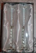 Lot to Contain 4 Brand New Sets of 2 The Wedding To Love And To Honour Toasting Flute Sets