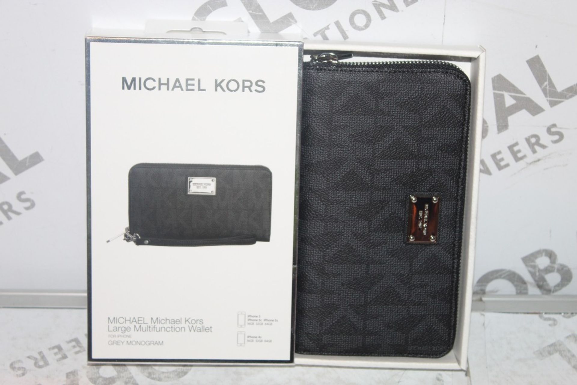 Lot to Contain 2 Brand New Michael Kors Large Multi Function Wallets in Black Combined RRP £60