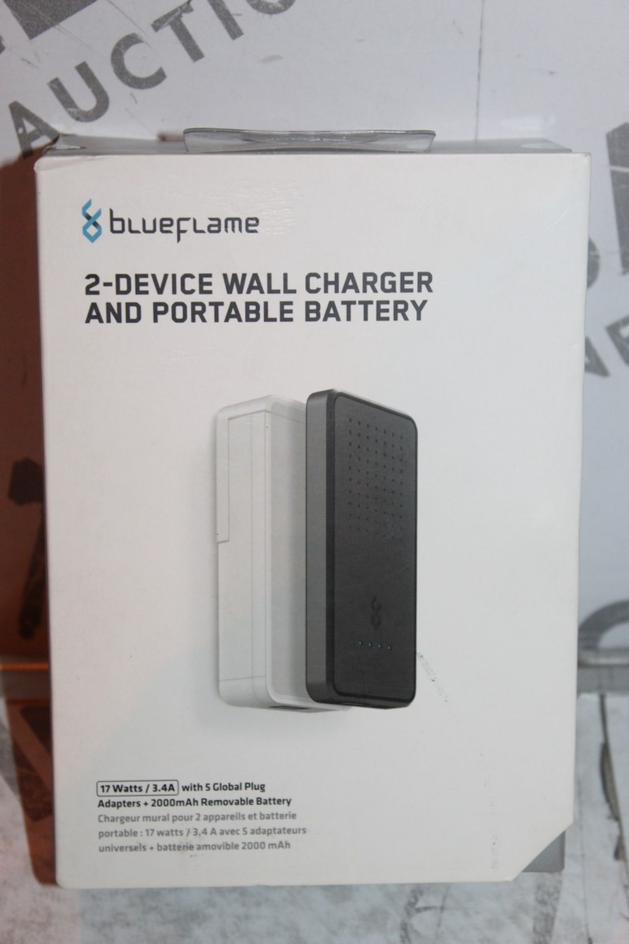 Lot to Contain 4 Blue Flame 2 Device Wall Chargers and Portable Battery Combined RRP £40