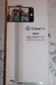 Lot to Contain 2 Boxed Cliquefie Max Selfie Sticks in White Combined RRP £120