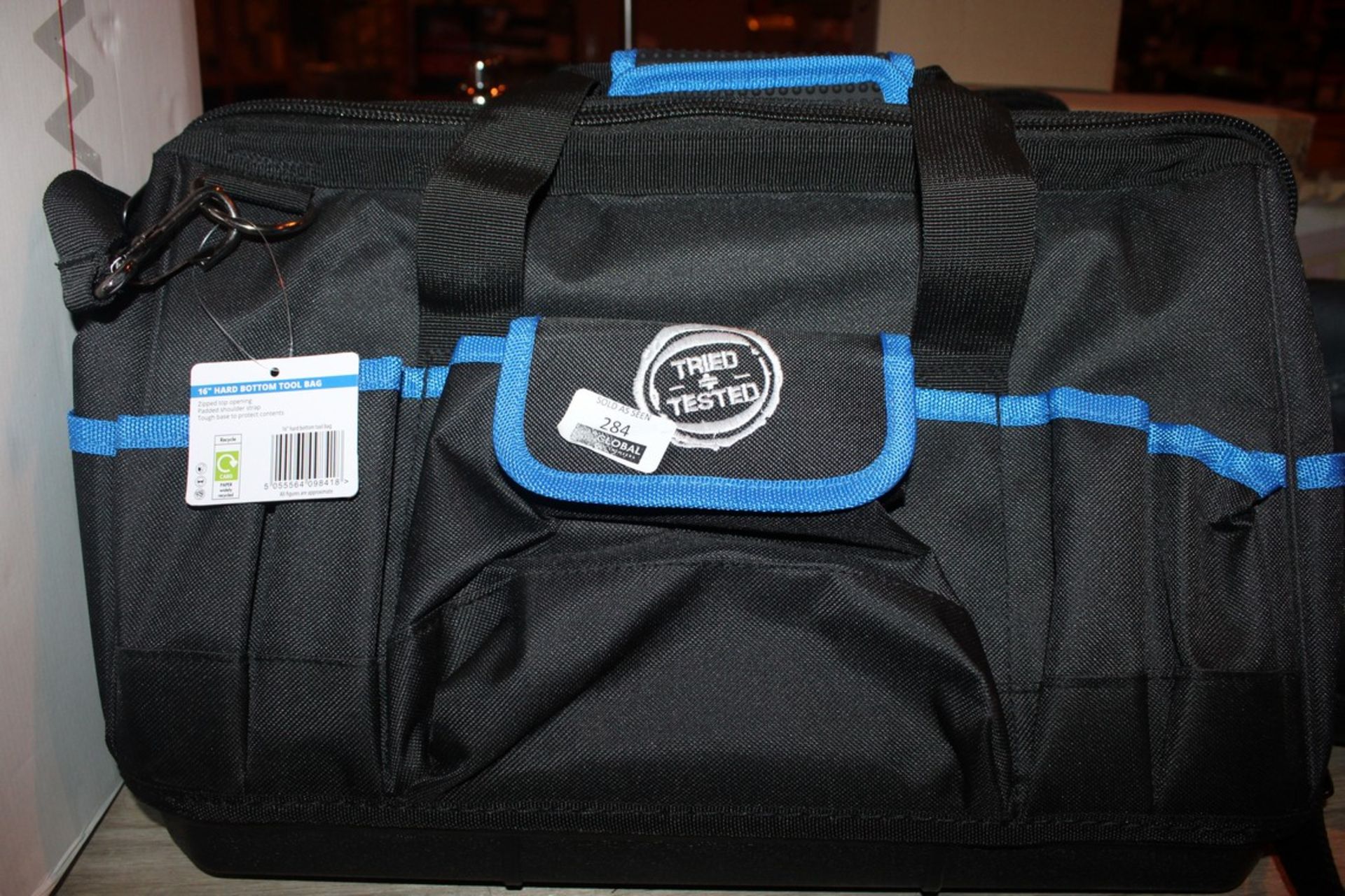 Lot to Contain 2 16Inch Brand New Tried and Tested Hard Bottom GT150 Tool Bags Combined RRP £50