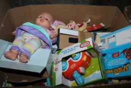 Box to Contain a Large Assortment of Items to Include Children's Dolls, Toy Cars, Spiderman Story