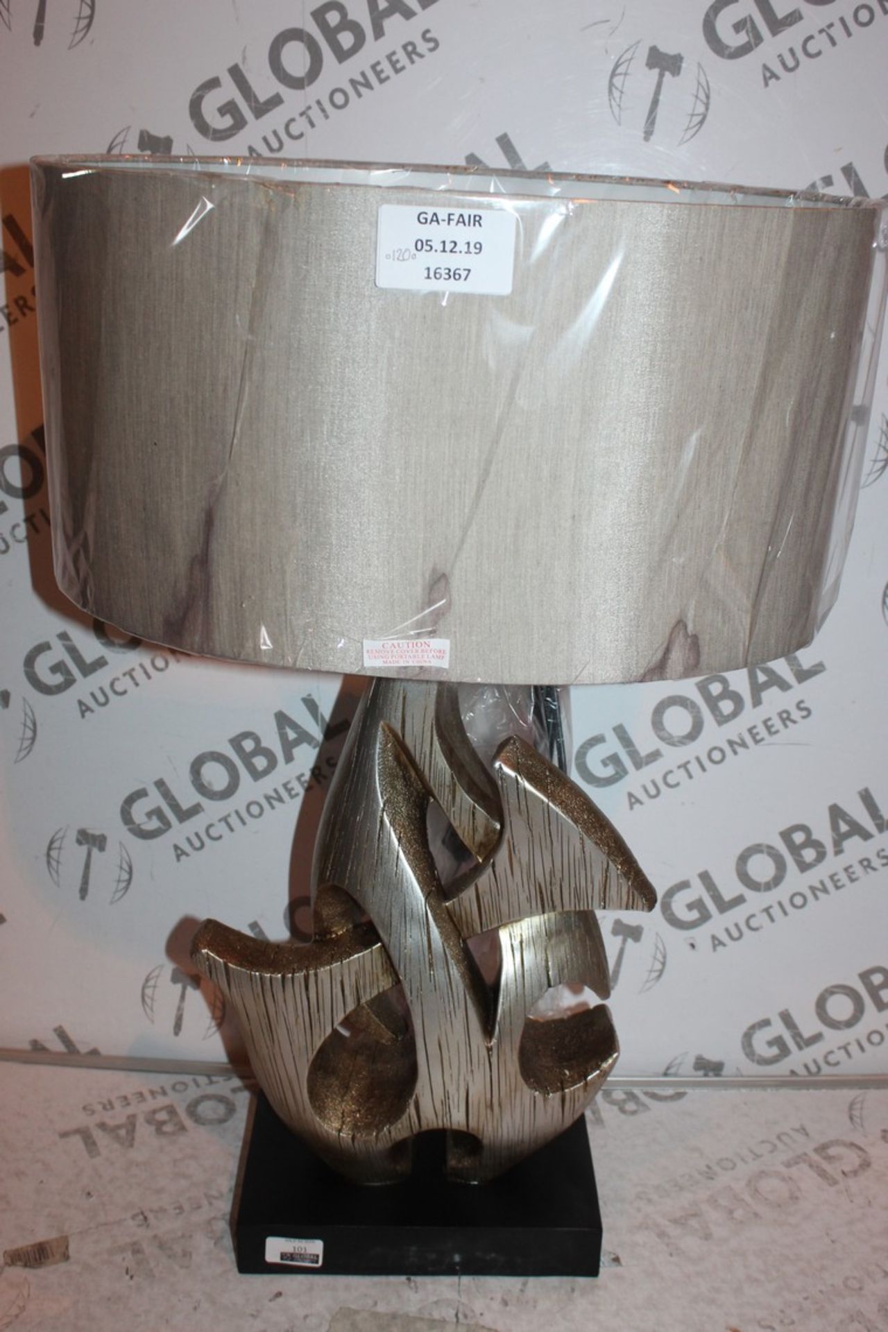 Boxed Dar Sabre Wooden Table Lamp RRP £120 (16307) (Public Viewing and Appraisals Available)
