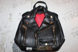 Women's Coolives Moschino Style Biker Jacket Leather Backpack RRP £50