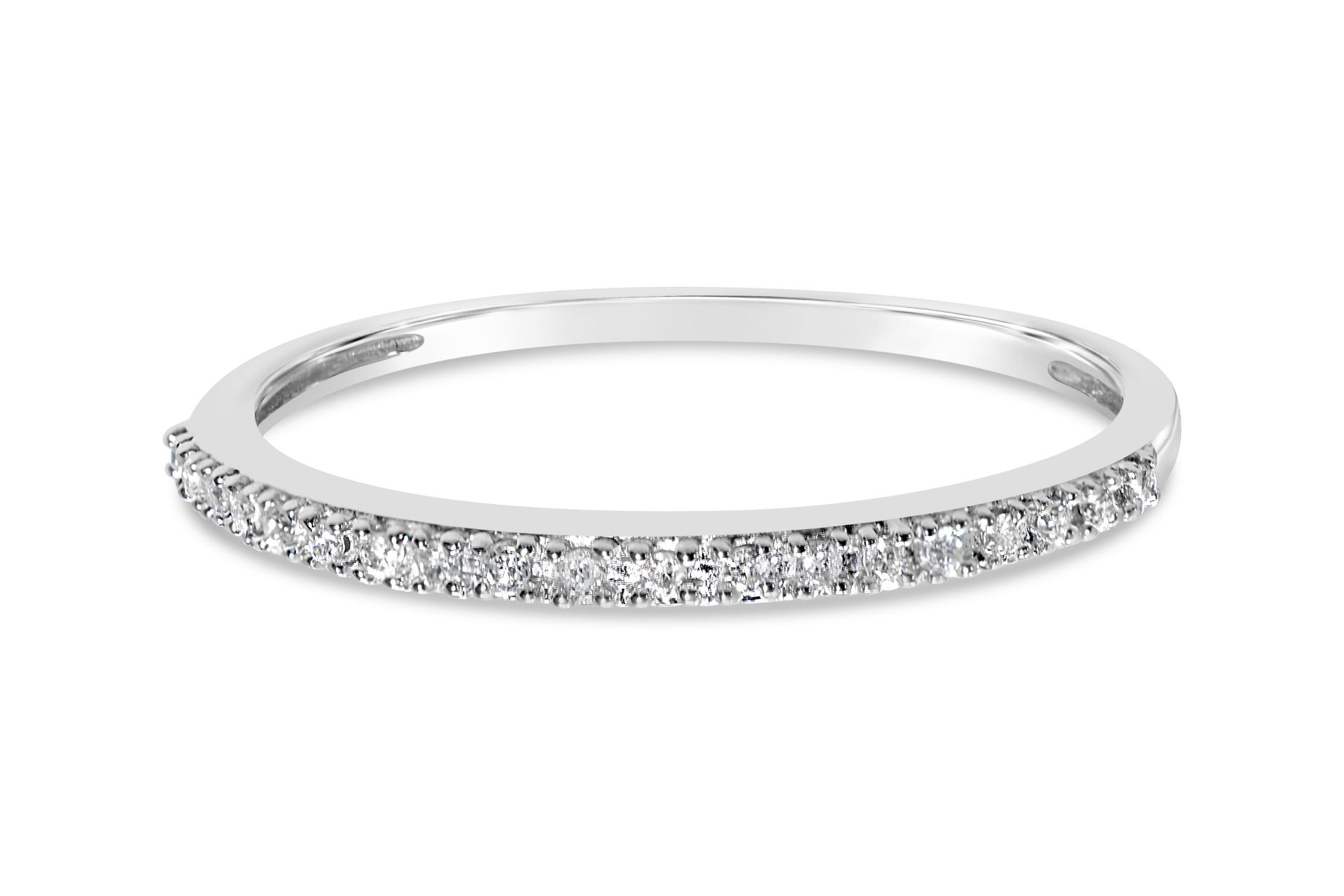 Stackable Diamond Eternity Band, Metal 9ct White G