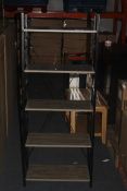 Uran Metal and Wooden, 5 Shelf Shelving Unit, RRP£165.00 (14589) (Public Viewing and Appraisals