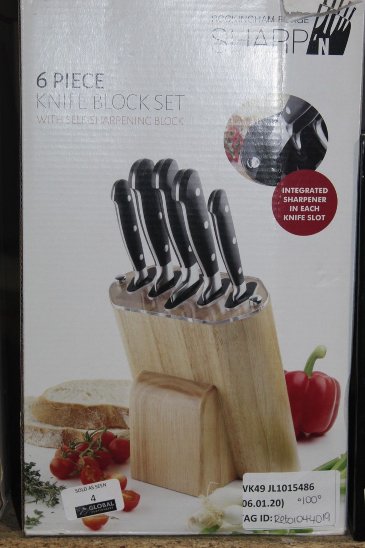 Boxed Rockenhamford 6 piece Knife Block Set, RRP£100.00 (RET001044019) (Public Viewing and