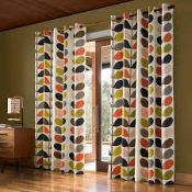 Pair of Orla Kiely Stem Multi Stem 66 x 54Inch RRP £70 (4104039) (Public Viewing and Appraisals
