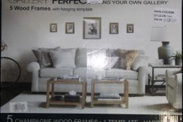 Boxed Gallery Perfect Set of 5 Hang Your Own Wooden Picture Frames RRP £60 (3772660) (Public Viewing