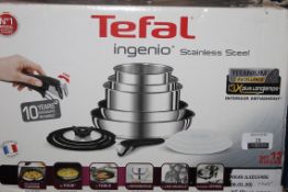 Boxed Tefal Stainless Steel Pan Set RRP £140 (4149927) (Public Viewing and Appraisals Available)