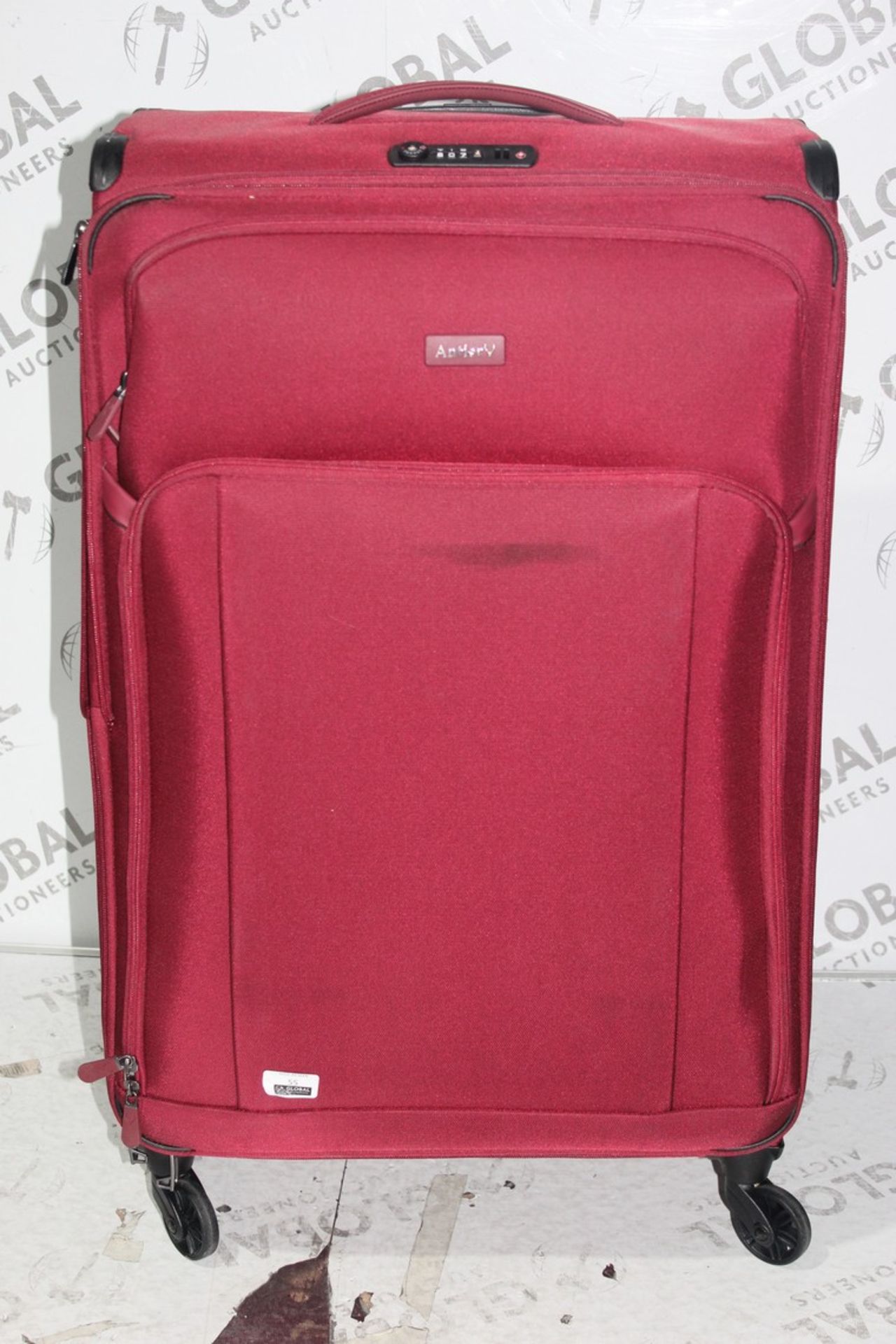 Antler Soft Shell 360 Wheeled Ruby Red Spinner Suitcase (Public Viewing and Appraisals Available)