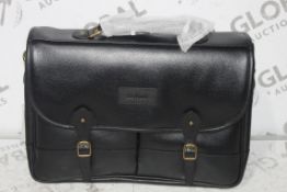 Barbour International Black Leather Briefcase RRP £270 (3992718) (Public Viewing and Appraisals