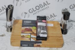 Assorted Items to Include, Solid Wooden Chopping Boards and SALT AND Pepper Mills, RRP£30-50.00