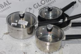 Tefal 5 Piece None Stick Stainless Steel Pan Set, RRP£110.00 (4085078) (Public Viewing and