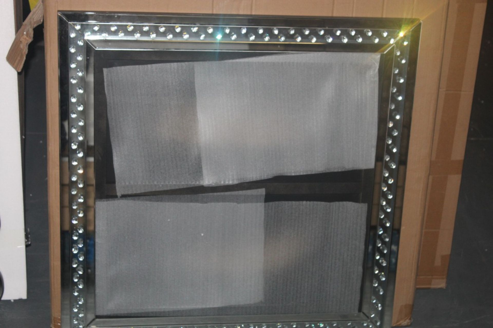 Boxed 86 x 86cm Crushed Crystal Designer Photo Frame RRP £249