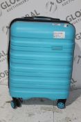 Antler Small Hard Shell Light Blue Cabin Bag, RRP£100.00 (3828736) (Public Viewing and Appraisals