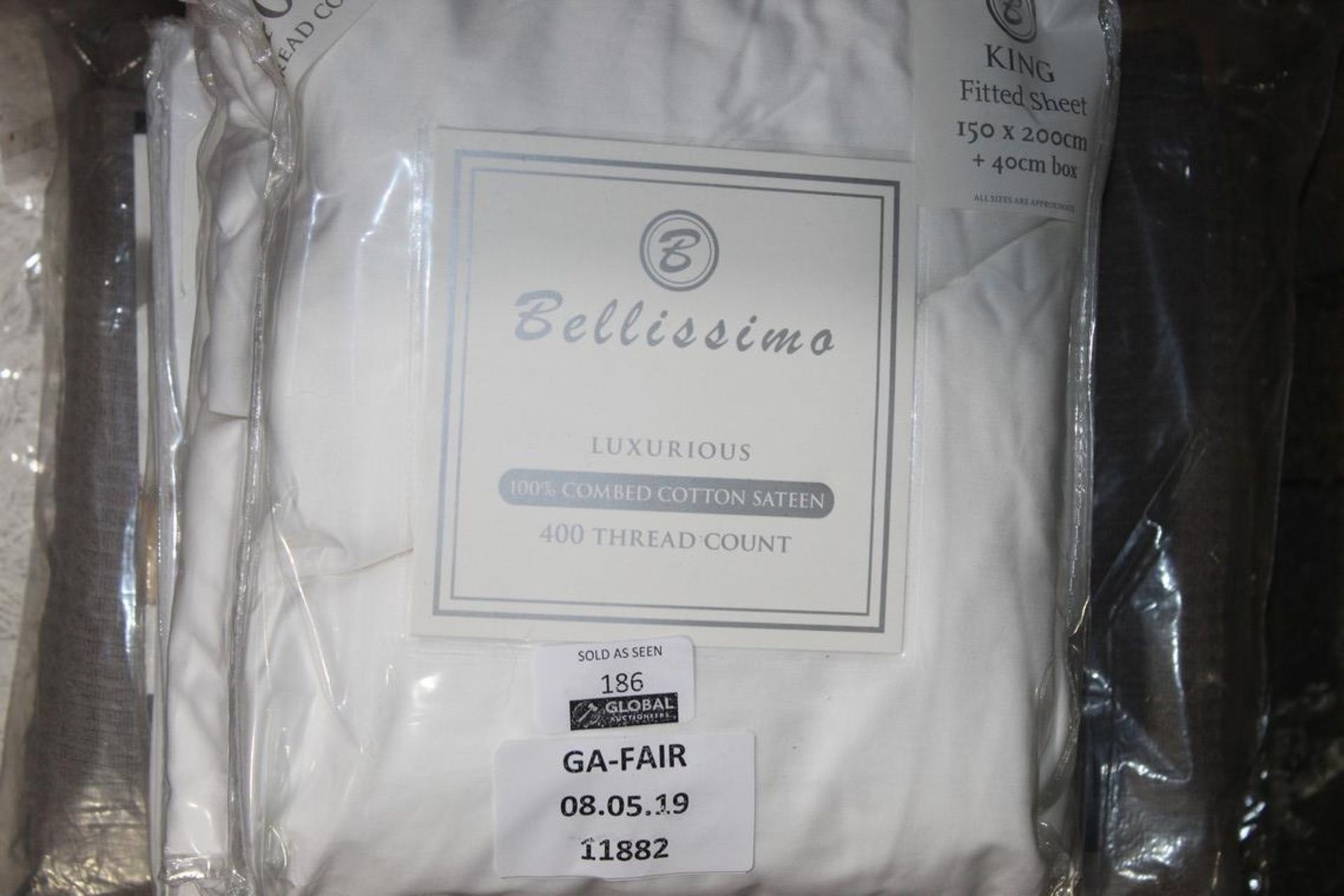 Assorted Bedding Items to Include an EHT Elite Home Boehme Throw Over and 2 Belissimo Satin Fitted