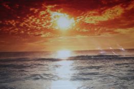 Sunset Shore Canvas Wall Art Picture RRP £50 (13826) (Public Viewing and Appraisals Available)