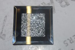 Boxed 10 x 10cm Mirrored Crushed Crystal Coasters RRP £5 Each