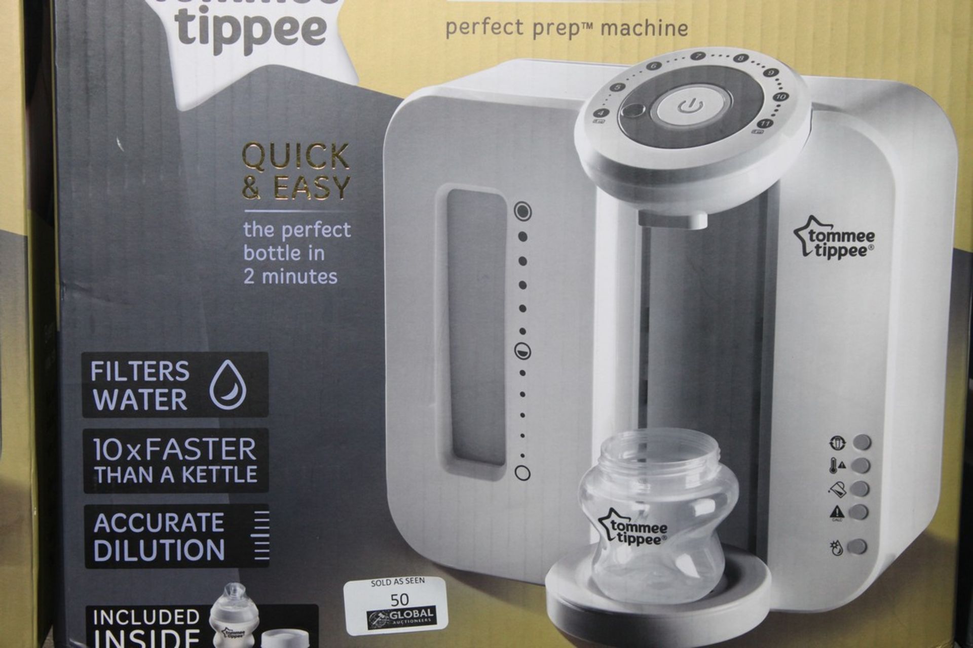 Boxed Tommee Tippee, Closer to Nature, Perfect Preparation Bottle Warming Station, White, RRP£105.00