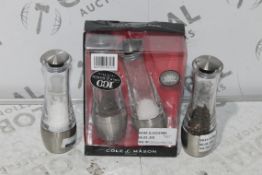 Assorted Boxed and Unboxed Cole and Mason Salt and Pepper Mill Sets RRP £50 Each (RET00796174)(