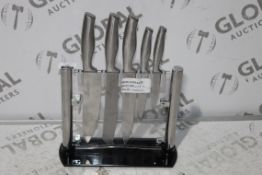 Sabatier 5 Piece Knife and Block Set RRP £105 (4099612) (Public Viewing and Appraisals Available)