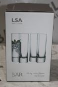 Boxed LSA International Bar Long Drink Glasses RRP £40 (4074092) (Public Viewing and Appraisals