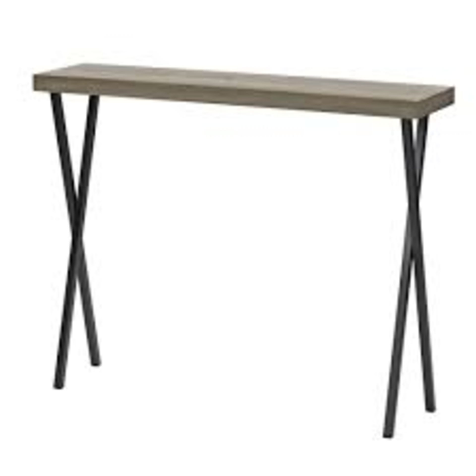 Boxed Data Oak Veneer Console Table RRP £85 (15754) (Public Viewing and Appraisals Available)