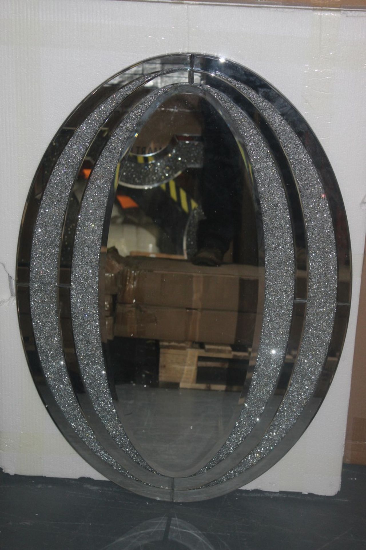 Boxed 16JZ385 Crushed Crystal Designer Wall Mirror RRP £499