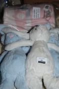 Assorted Baby Items to Include, Jellycat Laramie Snuggle Bunnies, Pottery Barn Baby Tailored Crib