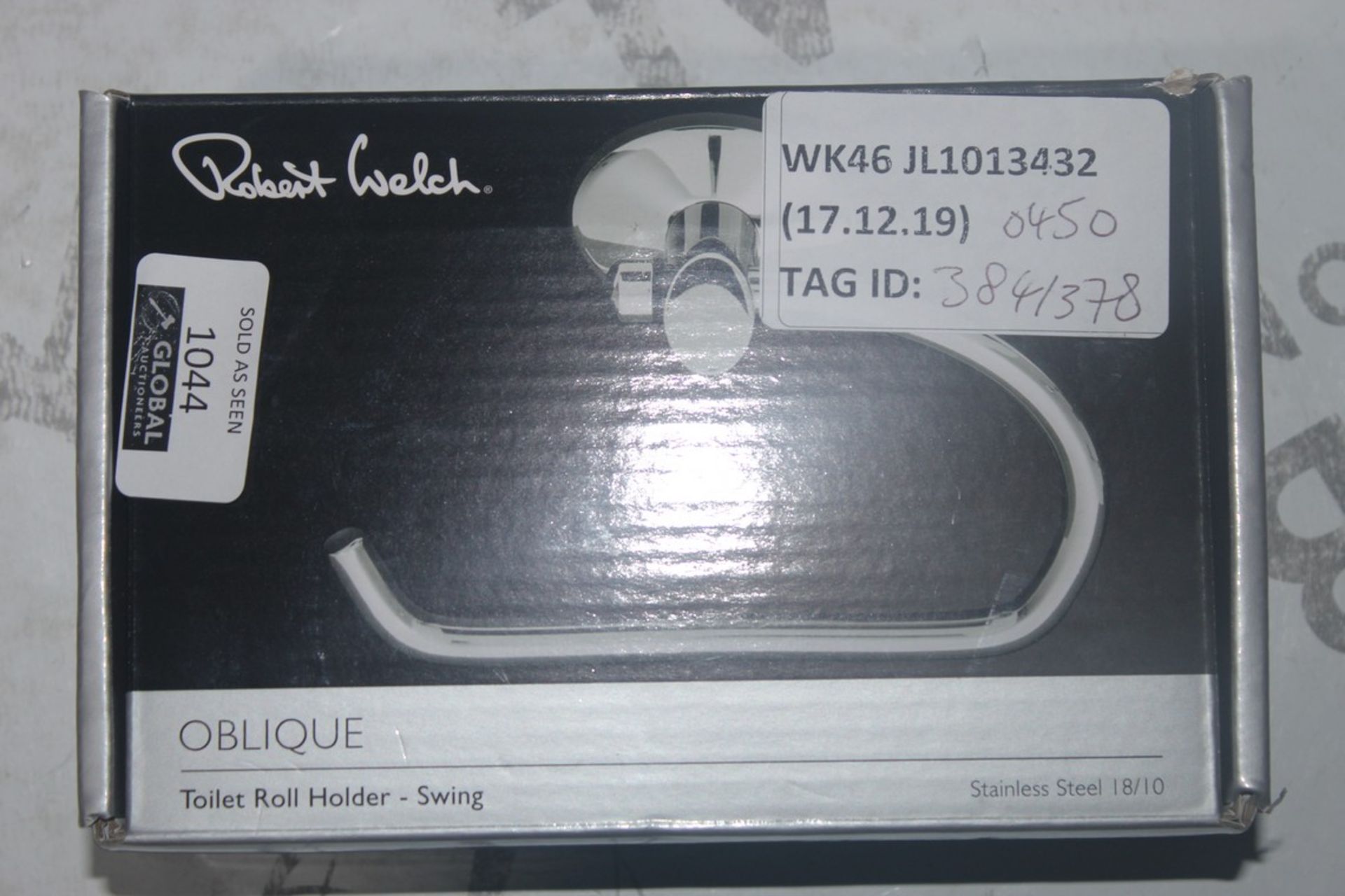 Boxed Robert Welch Oblique Toilet Roll Holder RRP £45 (3841378) (Public Viewing and Appraisals
